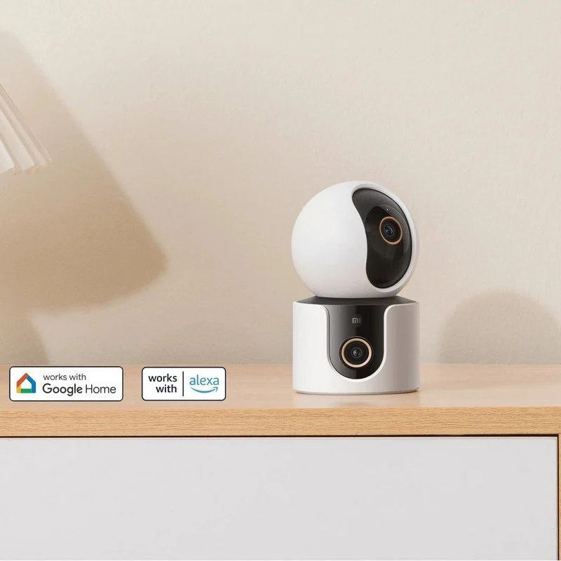 SMART CAMERA C500 DUAL - Cmara IP XIAOMI C500 Dual PTZ 2K 4mp H.265 IA Altavoces/Micrfono Incorporados WiFi 6 DualBand Bluetooth 5.3 Interior Visin Nocturna LED/IR Escritorio Control desde APP Blanca (BHR8755EU)