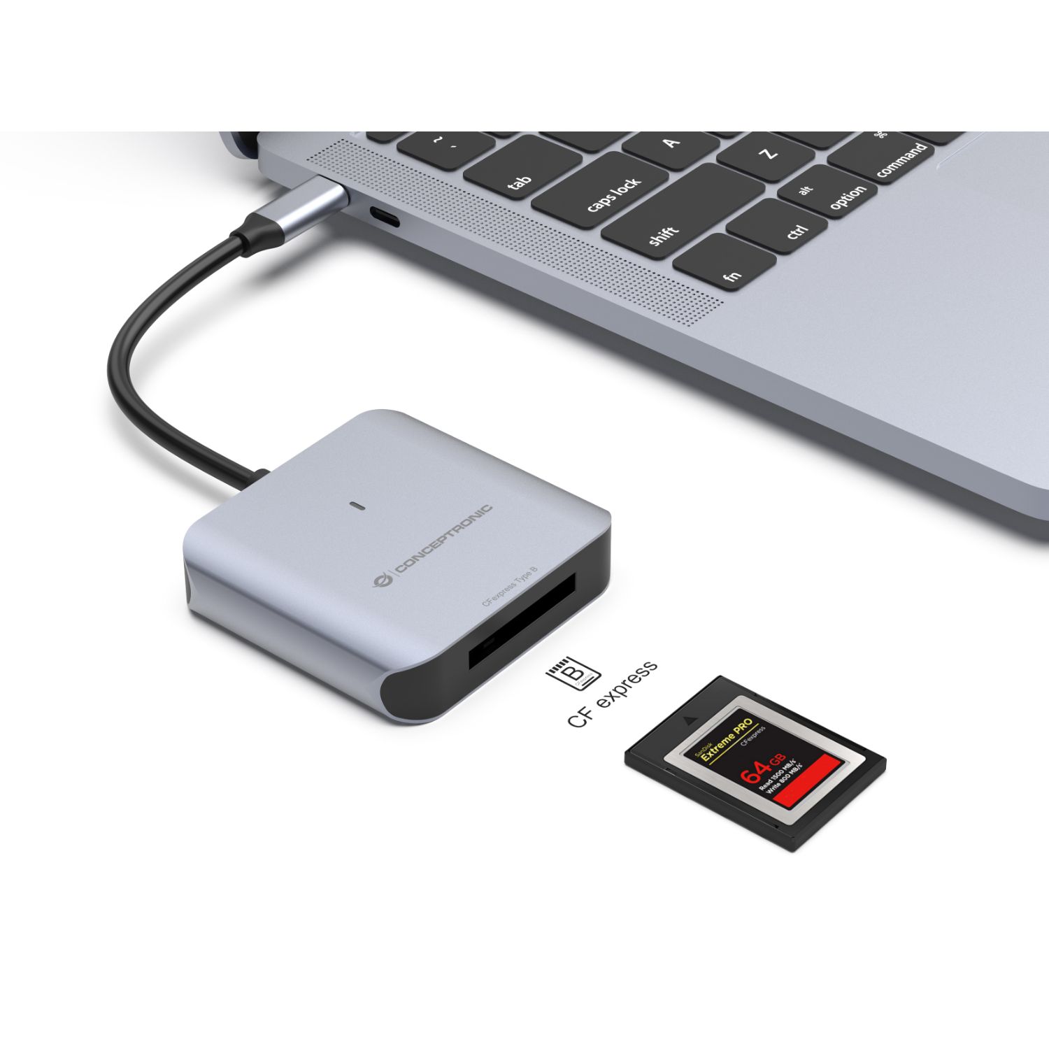 BIAN08G - Lector Tarjetas CONCEPTRONIC USB-C 3.1 Gris (BIAN08G)