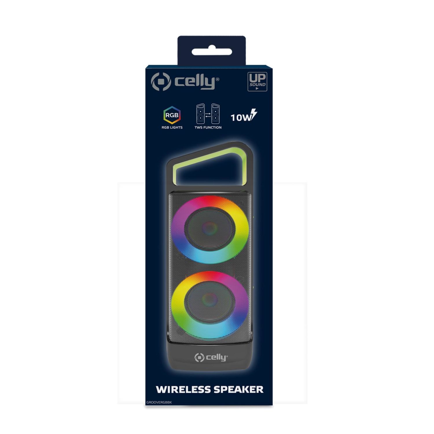 GROOVERGBBK - Altavoz CELLY Party Collection 10W Wireless RGB Usb-C (GROOVERGBBK)