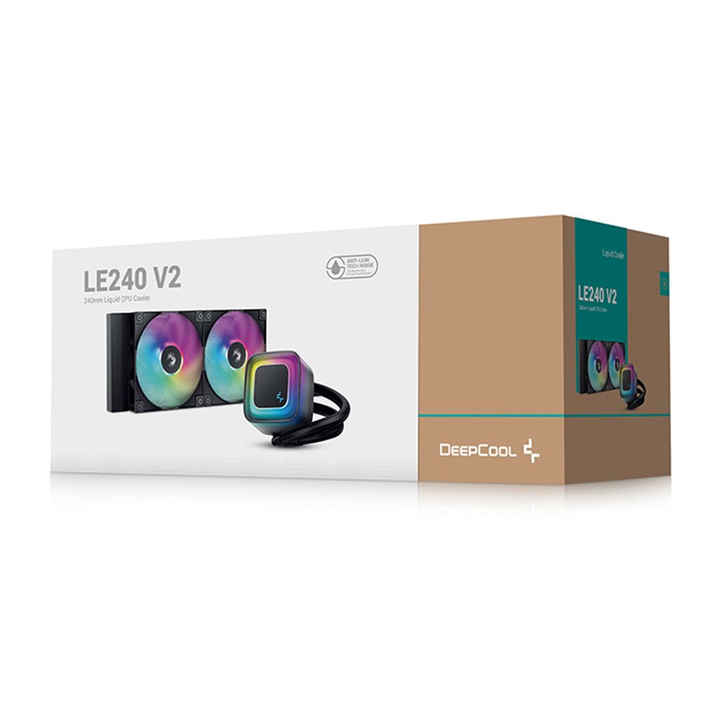 R-LE240-BKAMMC-G-2 - Refrigeracion Lquida DEEPCOOL LE240 V2 LED RGB 2x120mm Negro (R-LE240-BKAMMC-G-2)