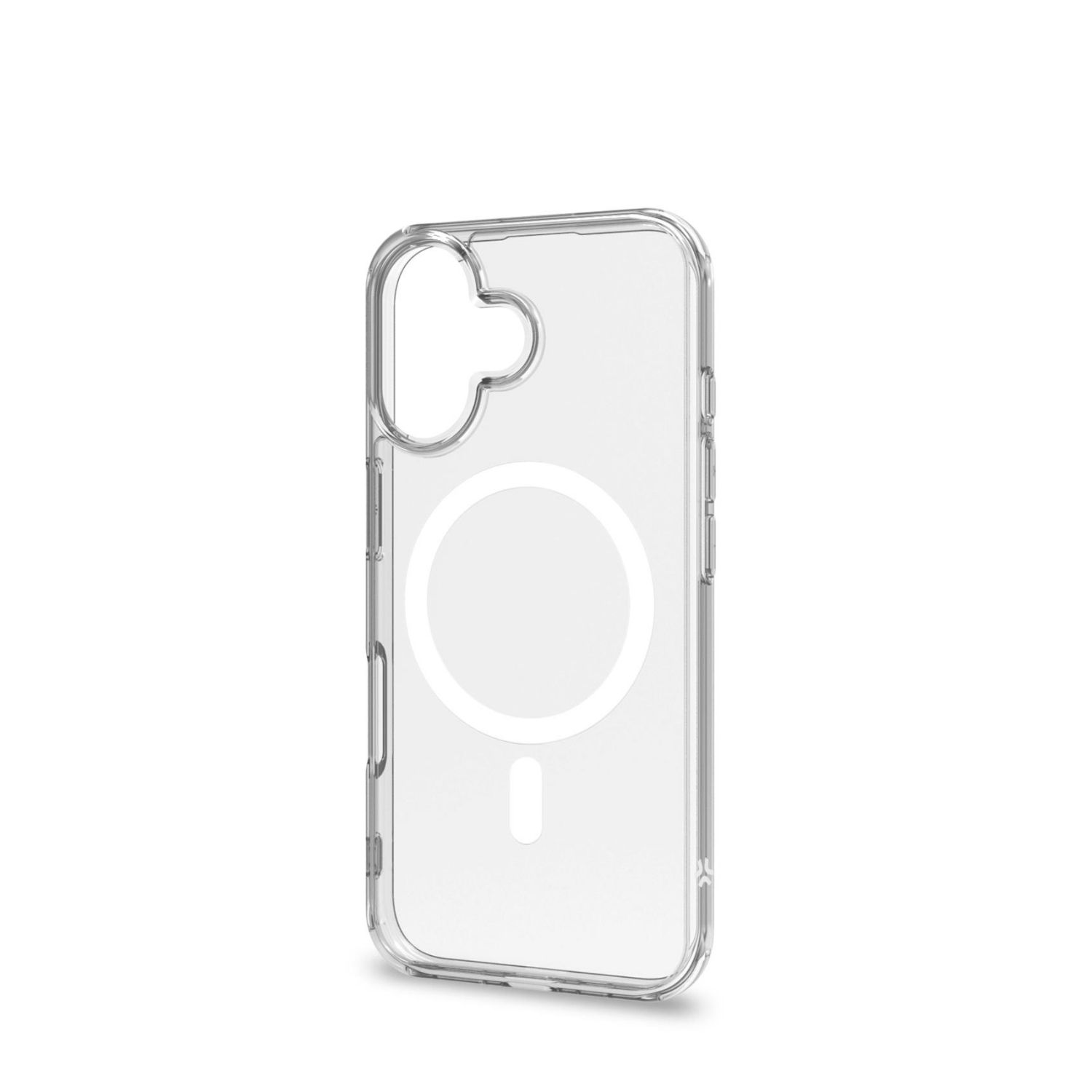 GELSKINMAG1112W - Funda CELLY iPhone 16, Compatible con la tecnologa Magsafe, Transparente/Blanco. (GELSKINMAG1112W)