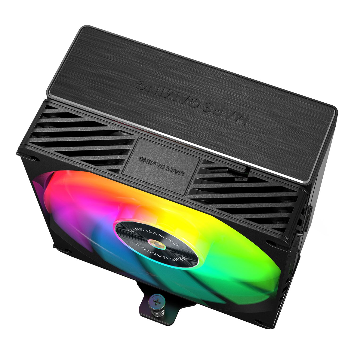 MCPUX5ARGB - Ventilador CPU MARS GAMING ARGB 120mm 5 heatpipes HCT, hasta 280W TDP, Negro (MCPUX5ARGB)