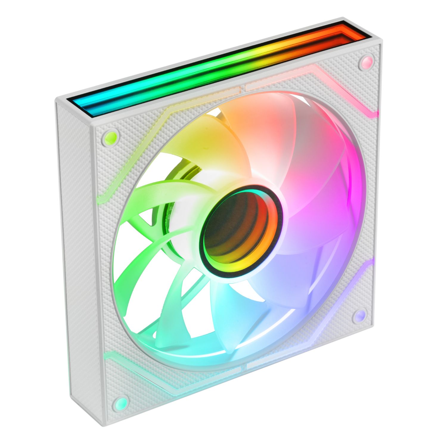 MF3DPROX2RW - Ventilador MARS GAMING 2Unidades, ARGB 360 PWM aspas invertidas, Blanco (MF3DPROX2RW)