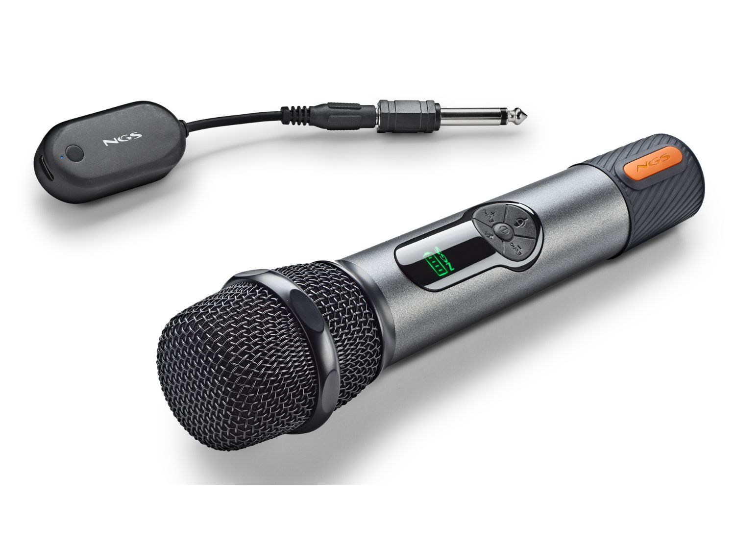 SINGERSTAR - Micrfono NGS Wireless +Adaptador Jack6.3mm, hasta 30h, 2.4Ghz. (SINGERSTAR)