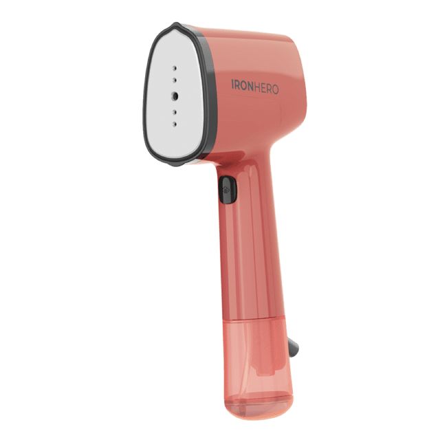 A01_EU01_104316 - Plancha vertical CECOTEC IronHero V-1500 Essential, suela cermica y 1500W, Lista en 30 segundos. Incluye accesorio de cepillo de silicona para atrapar pelusas e hilos. Rojo (A01_EU01_104316)