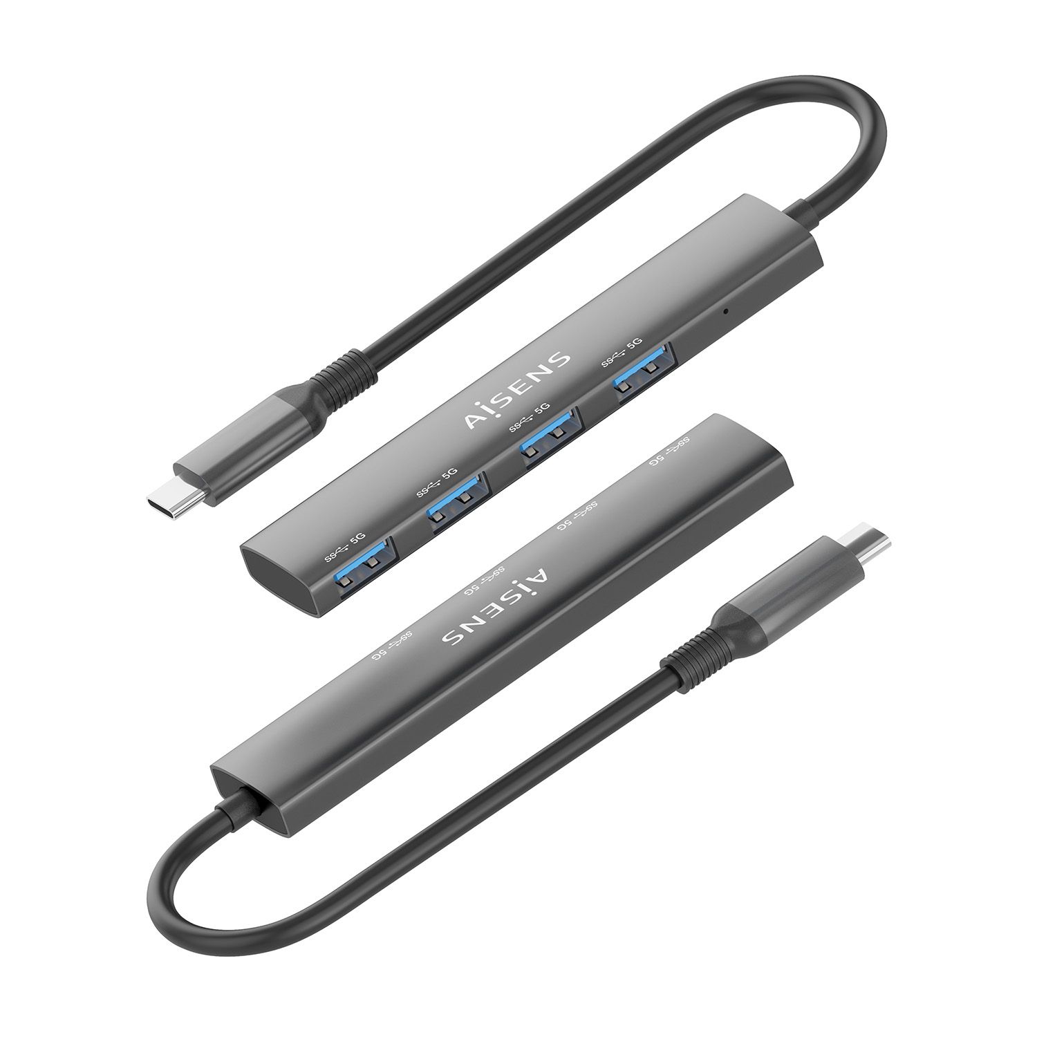 A109-0943 - Hub Aisens Usb-C/M a 4Usb-A/H 15cm Gris (A109-0943)