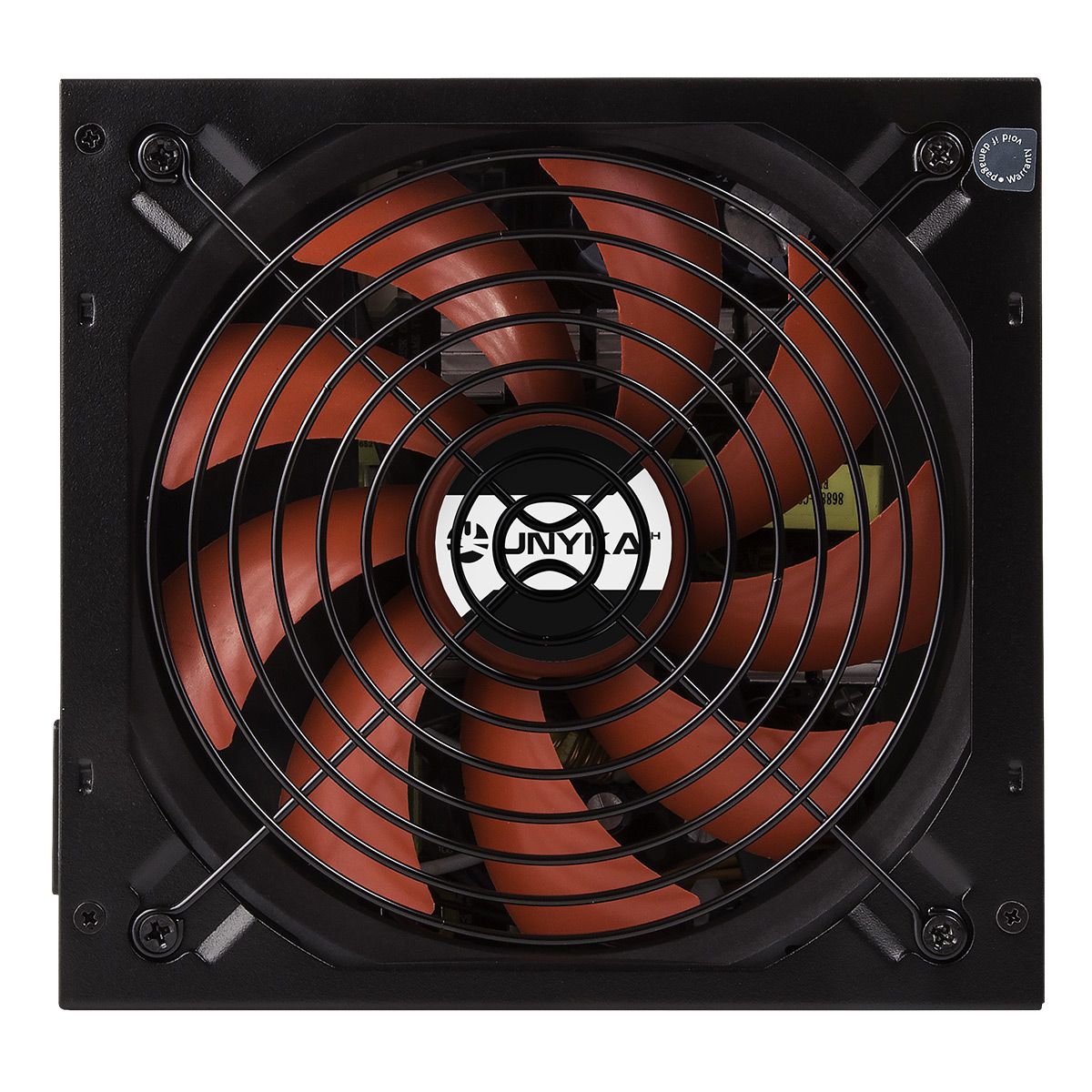 52036/Bulk - Fuente Gaming UNYKA ATX 700W PFC 140mm 24-pin ATX Molex SATA PCIe Bulk Negra/Ventilador Rojo (52036/Bulk)