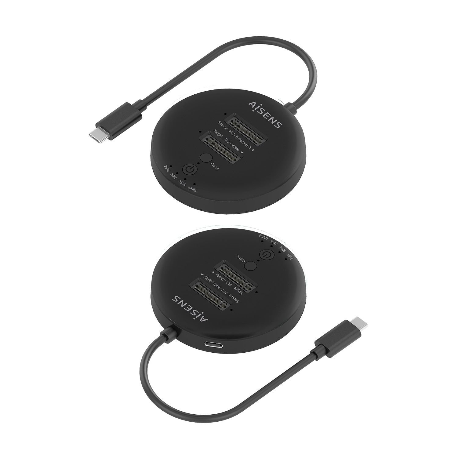 ASDS-2M2N05-BK - Dock Station AISENS Usb3.2-C a 2xSSD M.2 NVMe (ASDS-2M2N05-BK)