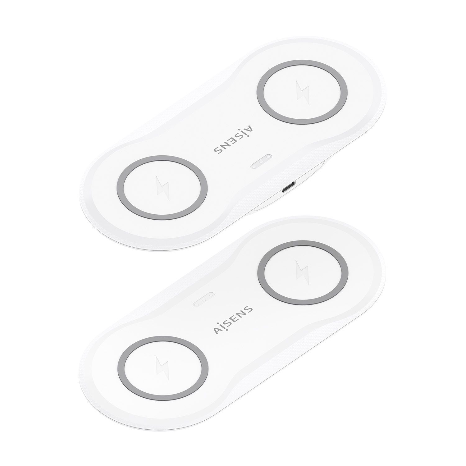 ASCH-15W2WC059-W - Estacin de Carga AISENS Inalmbrica Qi 2en1 Usb-C Blanco (ASCH-15W2WC059-W)