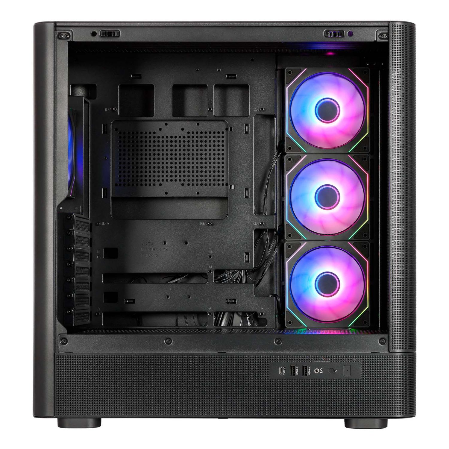 AB123801 - Caja ABYSM Danube Sava H500 II Air ARGB, Vidrio Templado 4 Ventiladores, ATX, Negra. (AB123801)