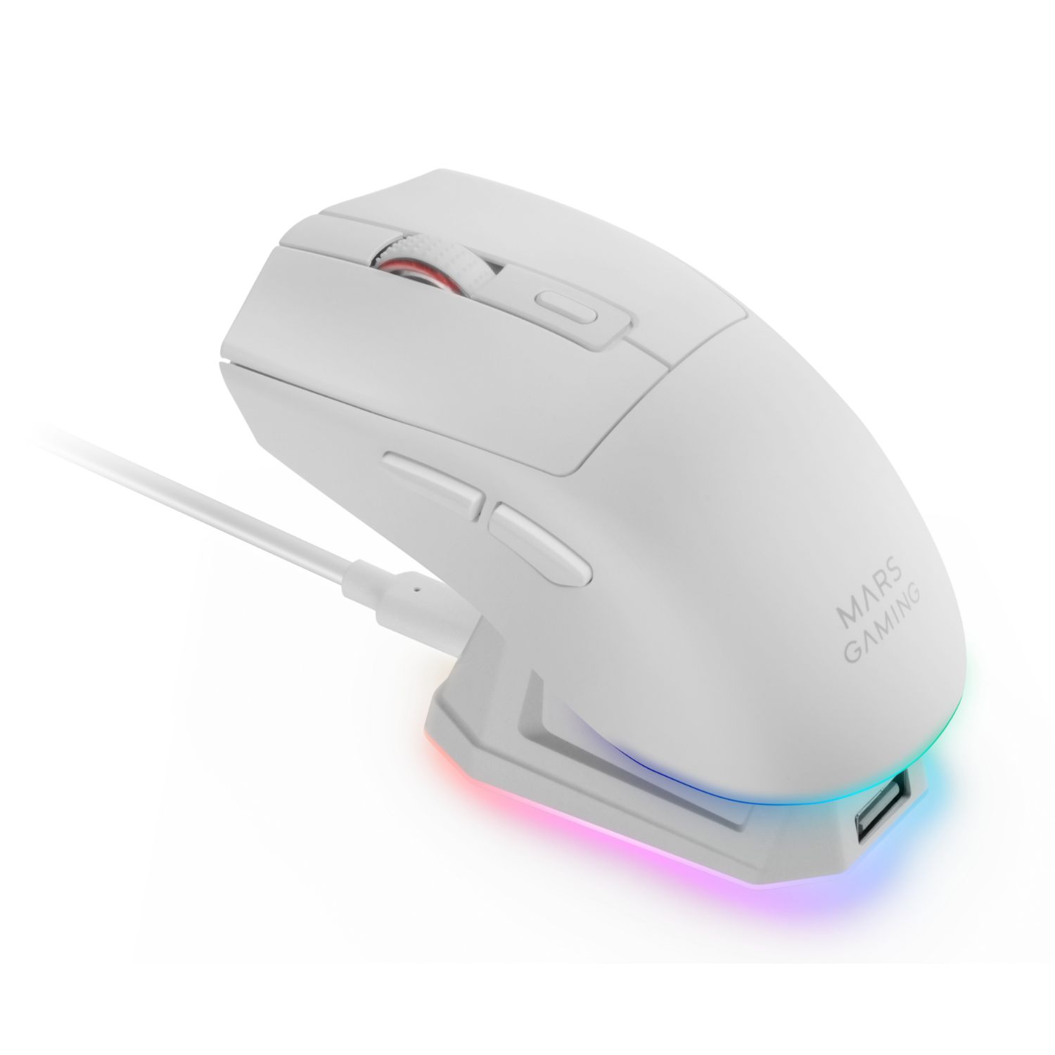MMT3W - Ratn Mars Gaming Wireless Bluetooth 14400dpi Blanco (MMT3W)