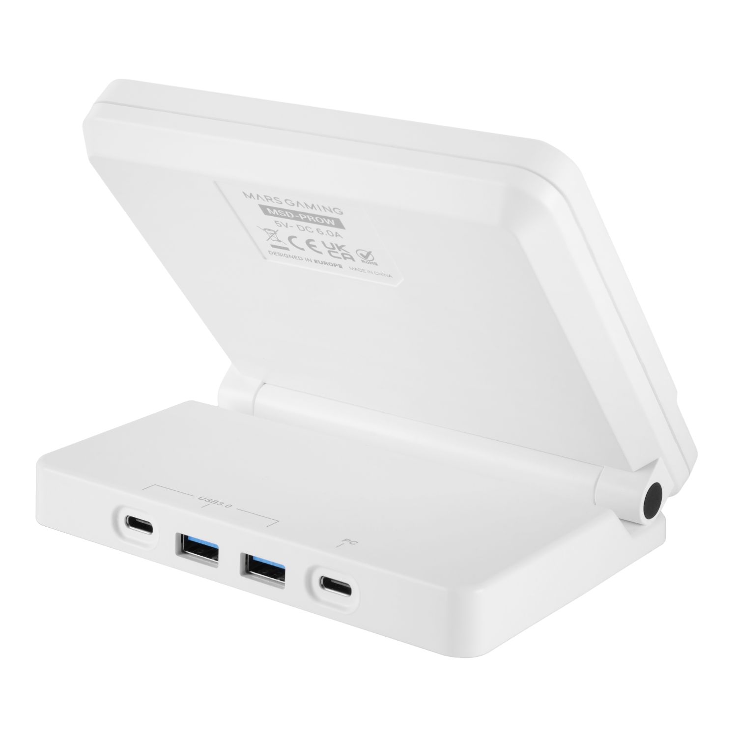 MSDPROW - Control Deck Mars Gaming LCD 10 Teclas Blanco (MSDPROW)