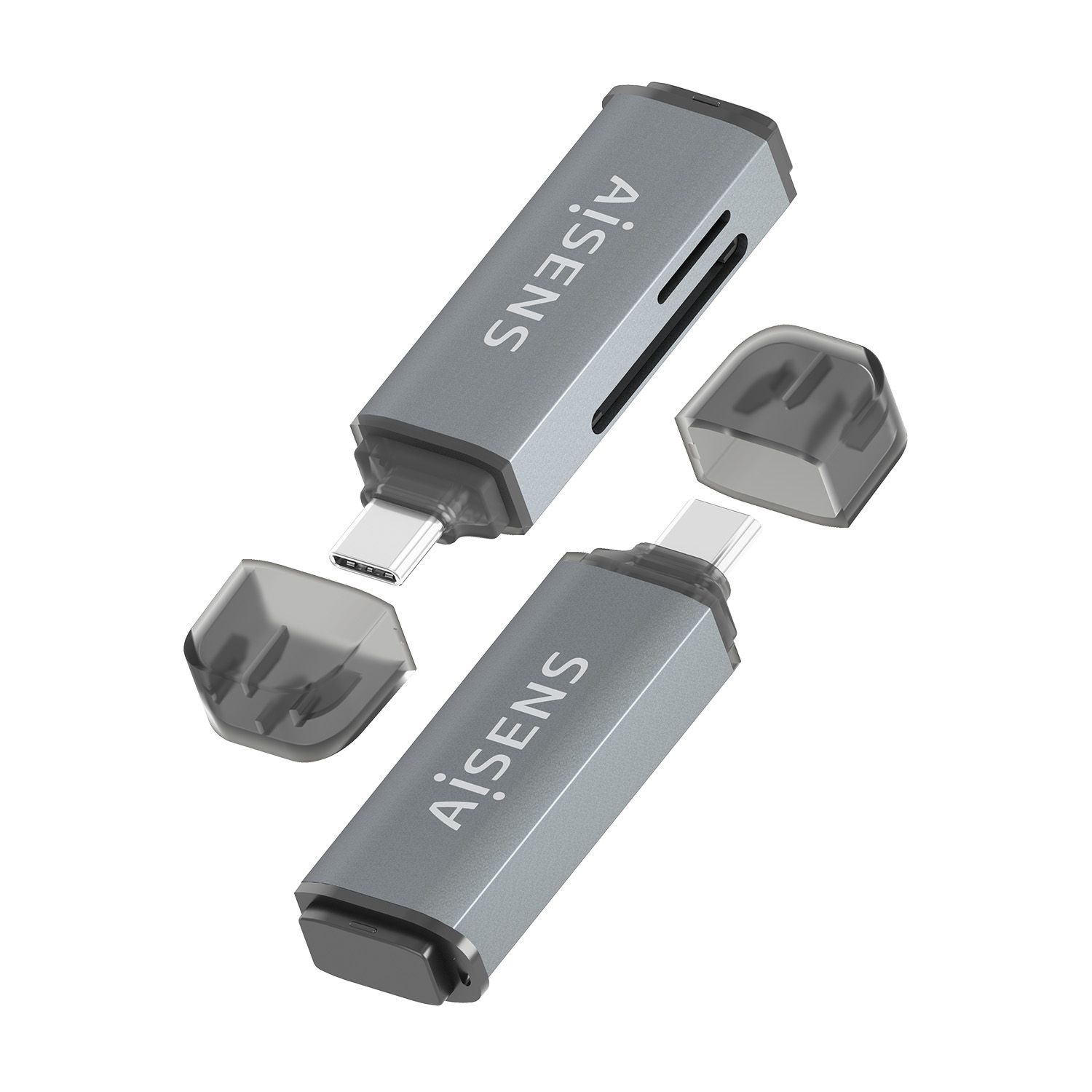 ASCR-2C10-GR - Lector Tarjetas AISENS USB-C 3.0 Gris (ASCR-2C10-GR)