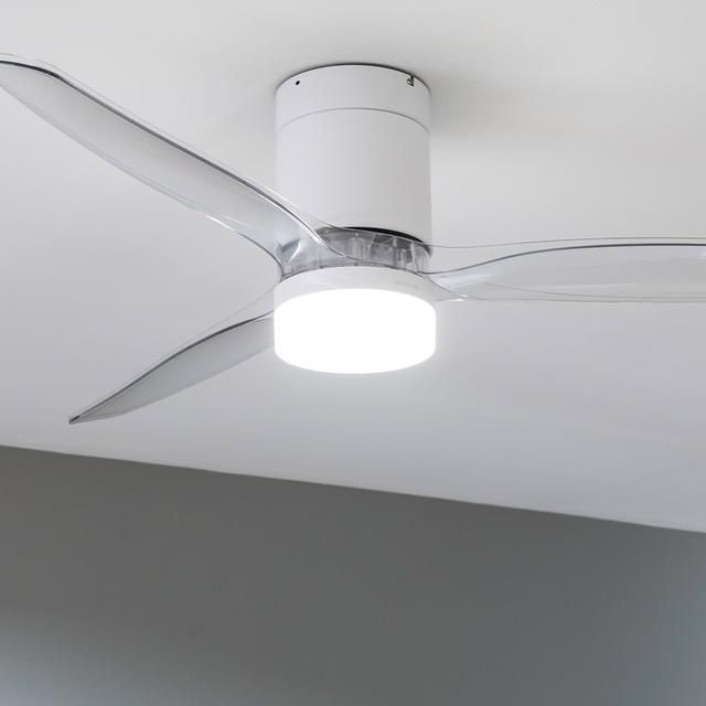 08498 - Ventilador de Techo CECOTEC EnergySilence Aero 5285 Sun WhiteTransparent 40W 3 Aspas WiFi (08498)
