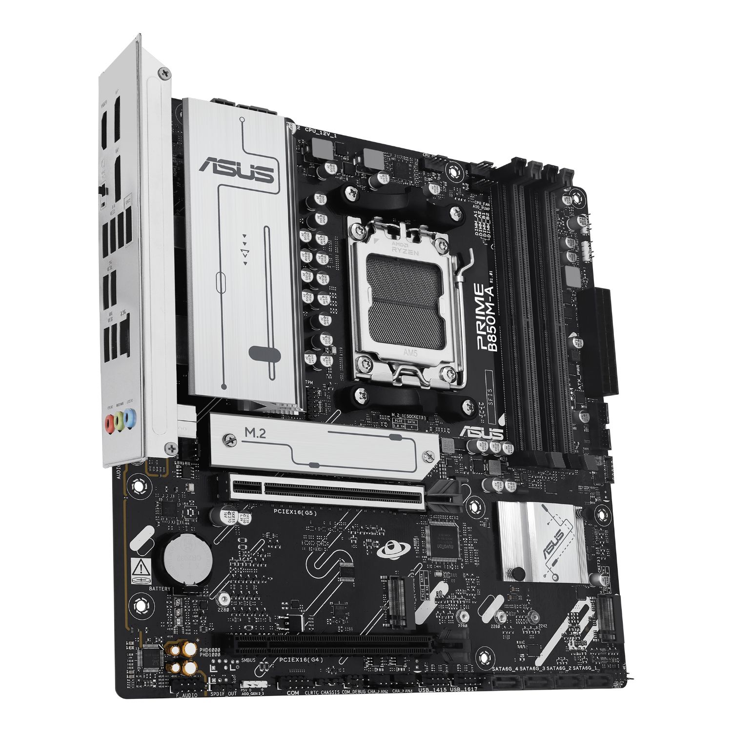 90MB1LQ0-M0EAYC - Placa base ASUS PRIME B850M-A-CSM: (AM5) 4DDR5 M.2 SATA3 USB-A DP HDMI RJ45 7.1 mATX Ethernet 2.5 GbE