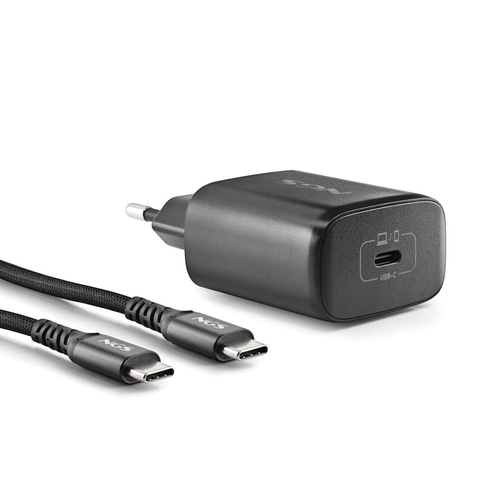 BUD45W-C - Cargador de Pared NGS GaN 45W 1xUSB-C Negro (BUD45W-C)