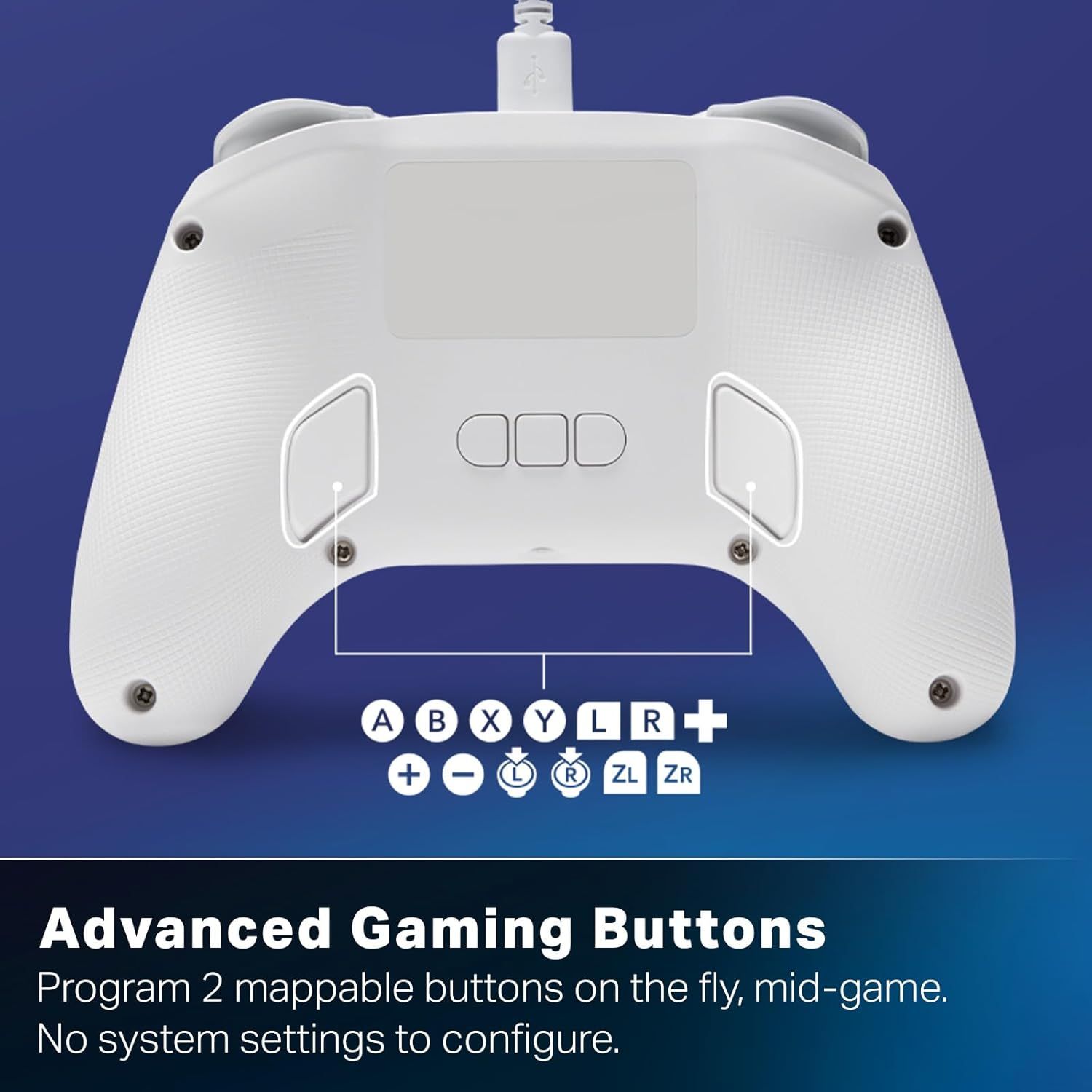 NSGP0524-01 - GamePad PowerANintendo Switch 2 Lumectra Blanco Cable USB-C 3m Iluminaci�n RGB (NSGP0524-01)