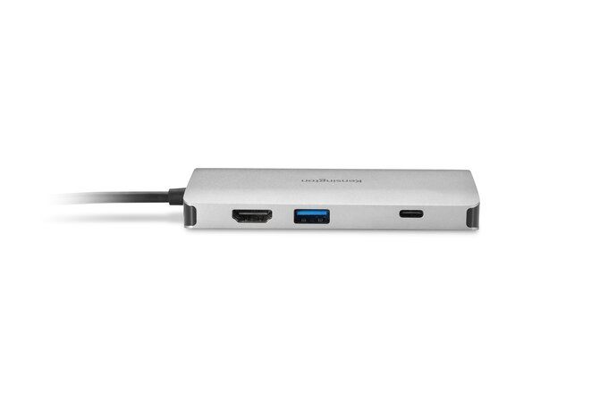 K33820WW - Docking Kensington UH1400P 8en1 USB-C 3.0 a 3xUSB-A 3.0/1xUSB-C 3.0 PD 85W/1xHDMI 2.0/1xRJ45/Lector Tarjetas TF/SD Ethernet GbE Negro/Plata (K33820WW)