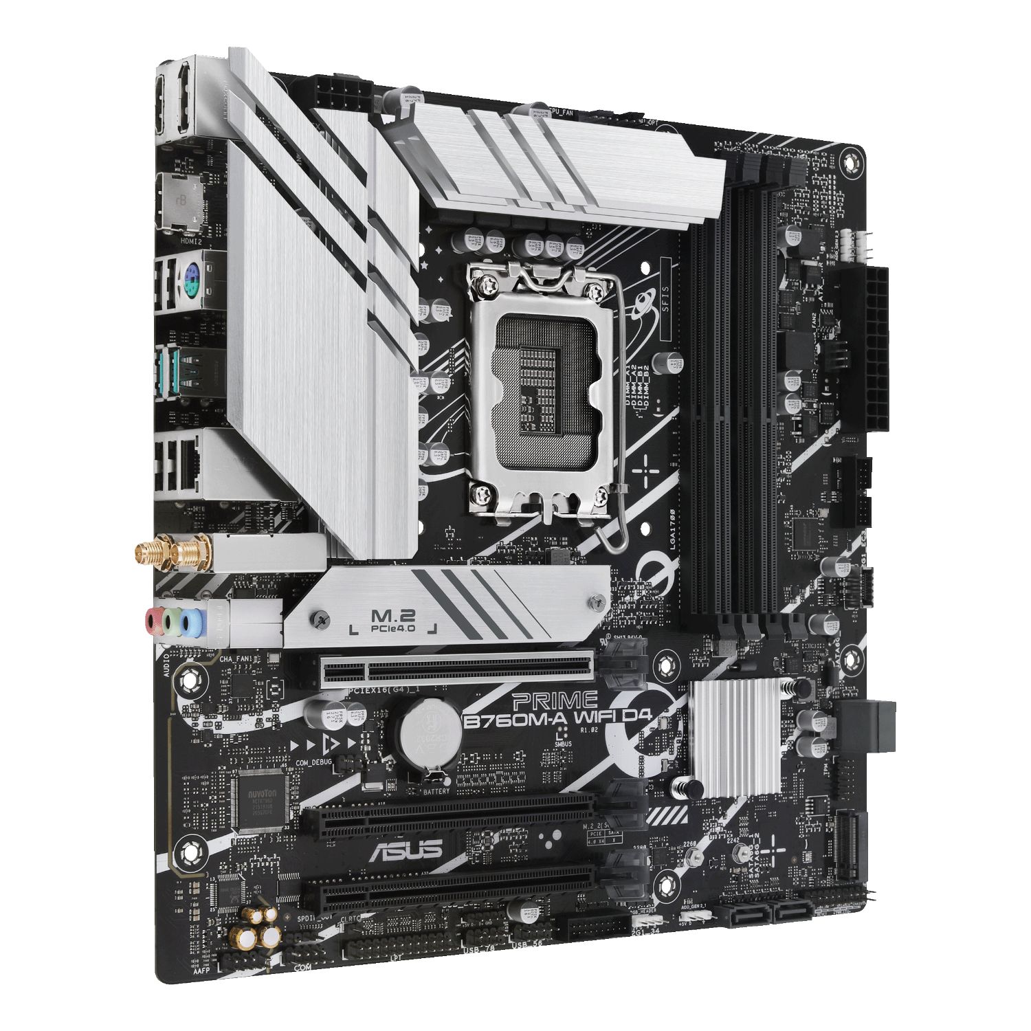 90MB1CX0-M1EAY0 - ASUS PRIME B760M-A WIFI D4:(1700) 2DDR4 HDMI DP Pcie4.0 M.2 Usb3.2 mATX (90MB1CX0-M1EAY0)