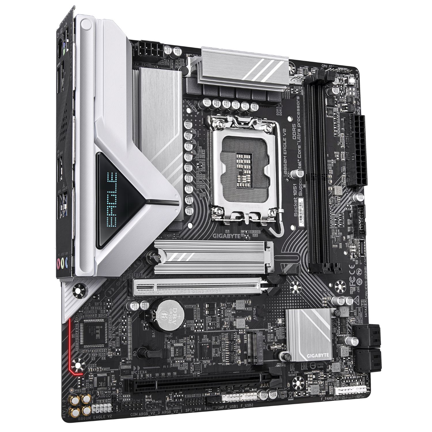 9MB86ME2-00-G10 - Placa base GIGABYTE B860M EAGLE V2: (1851) 2DDR5 M.2 SATA3 PCIe 4.0/5.0 USB 2.0 USB-A 3.1 DP HDMI RJ45 7.1 mATX Ethernet 2.5 GbE