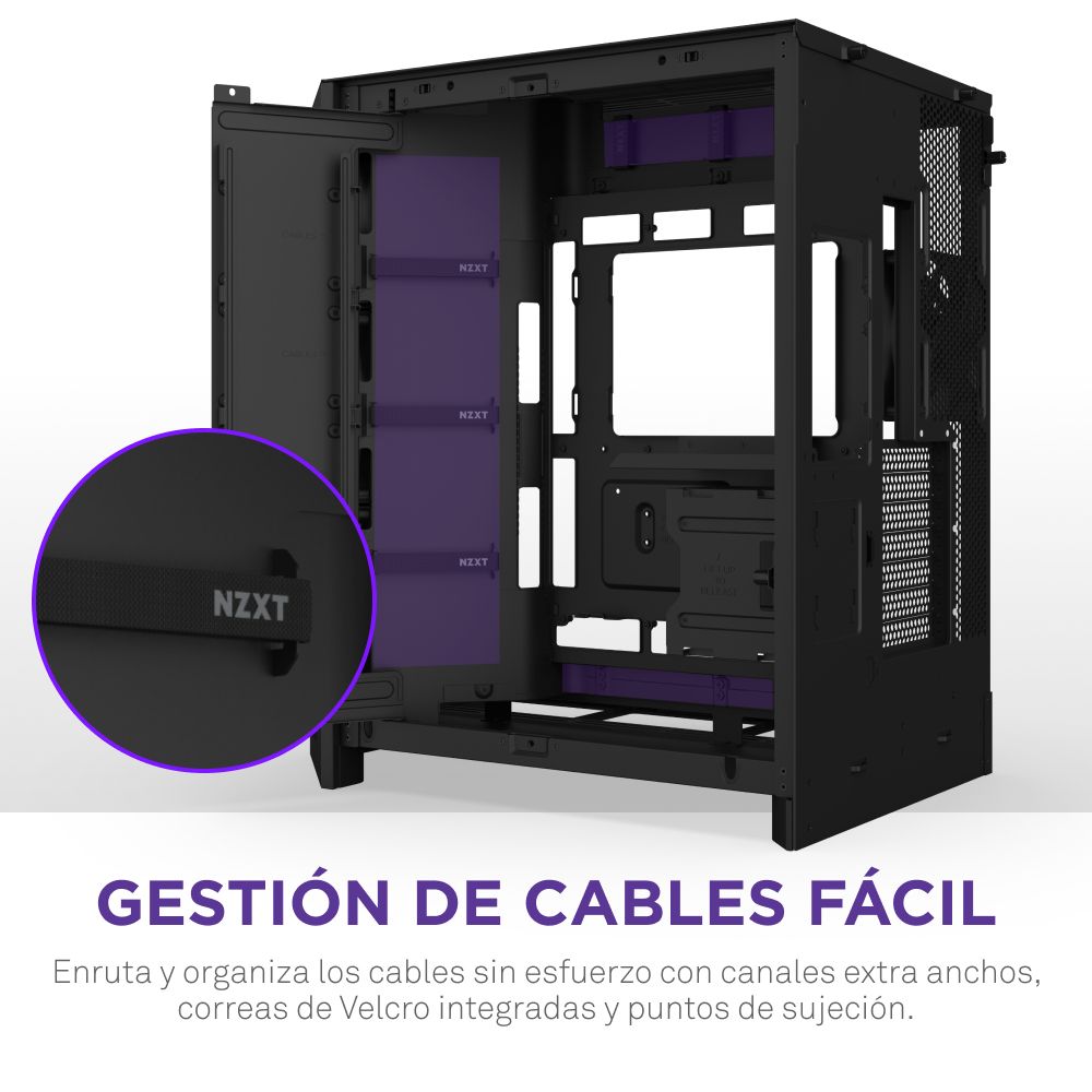 CM-H92FB-R1 - Caja NZXT H9 Flow Panel Lateral de Cristal Templado RGB 2xUSB-A 3.0 1xUSB-C 3.1 ATX EATX mATX Mini-ITX Negra (CM-H92FB-R1)