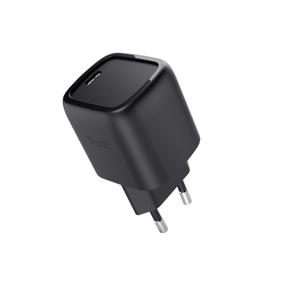 25519 - Cargador de Pared Trust Maxo GaN 30W QC 3.0 1xUSB-C Negro (25519)