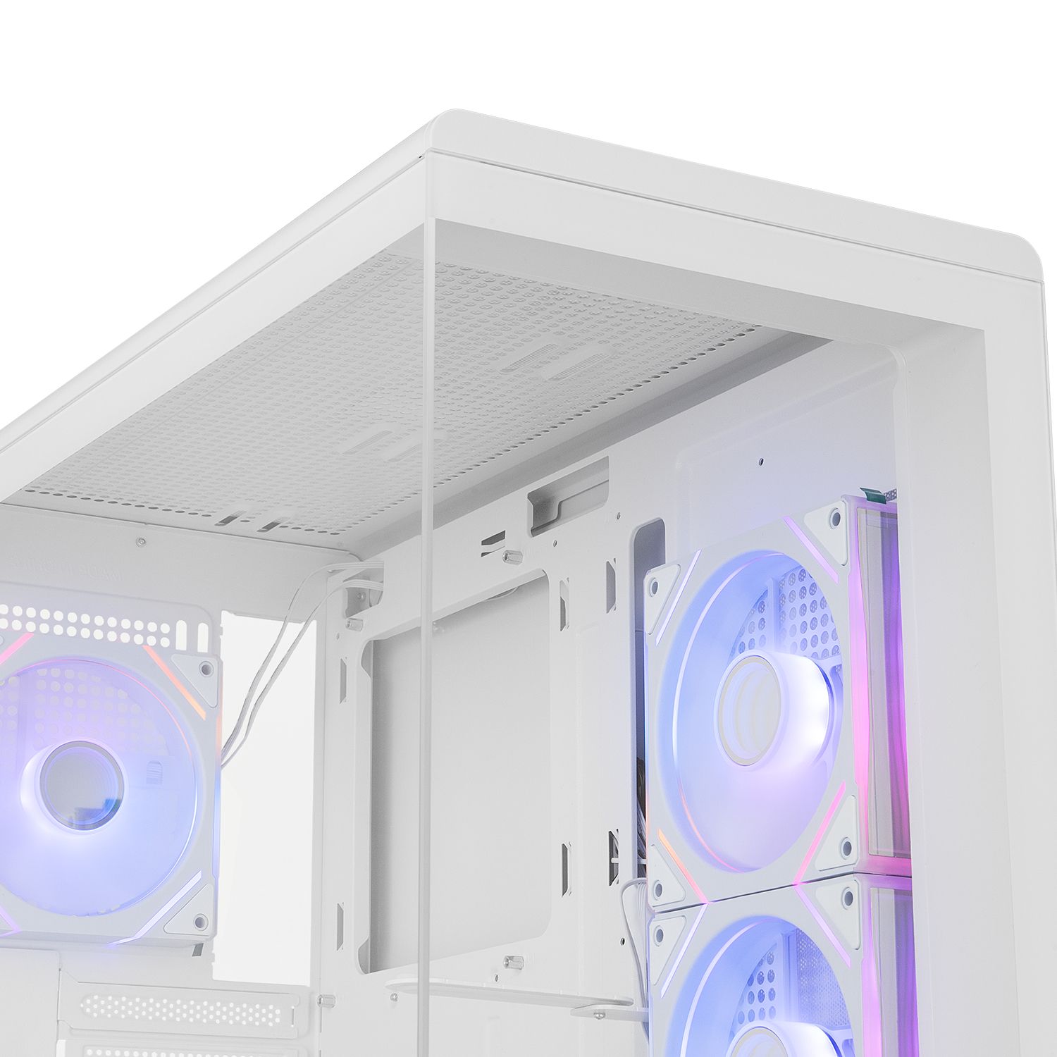 NXHUMMERSIGNALWH - Caja Nox Hummer Signal Frameless Panel Lateral de Cristal Templado ARGB 2xUSB-A 3.0 1xUSB-C 3.1 ATX mATX Blanca (NXHUMMERSIGNALWH)