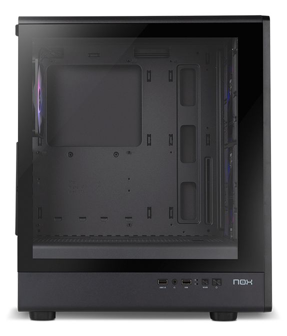 NXINFTYIOTABK - Caja Nox Infinity Iota Panel Lateral de Cristal Templado ARGB 1xUSB-A 3.0 1xUSB-C 3.1 ATX ITX mATX Negra (NXINFTYIOTABK)