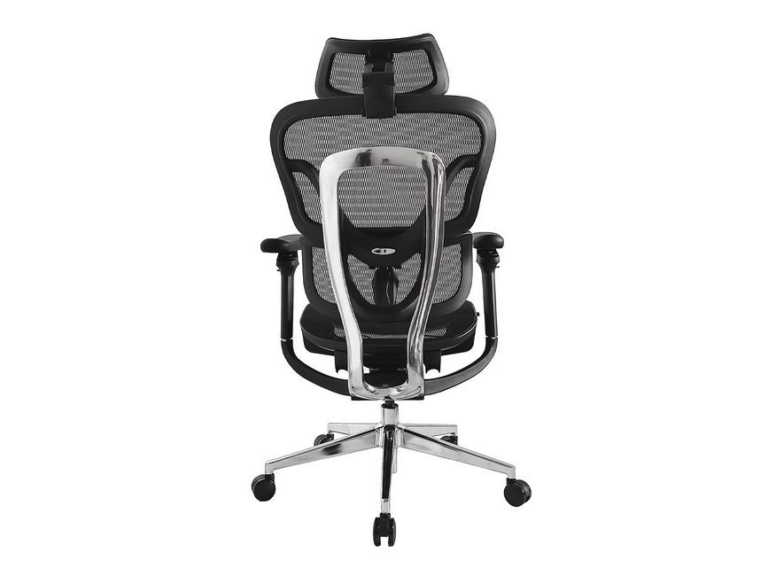 EQ651051 - Silla de Oficina EQUIP Respaldo de Malla Reposabrazos Acolchado/Reposacabezas/Almohada Lumbar Mx. 150Kg Negra (EQ651051)