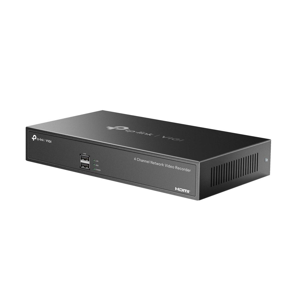 VIGI NVR1004H - Videograbador TP-Link 4K 4 Canales 2xUSB 2.0 1xVGA 1xHDMI 1xRJ45 PoE Negro (VIGI NVR1004H)