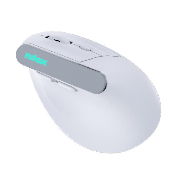 NXMOEVR01W - Ratn Vertical NILOX Wireless Bluetooth Recargable USB-C Silencioso Blanco (NXMOEVR01W)