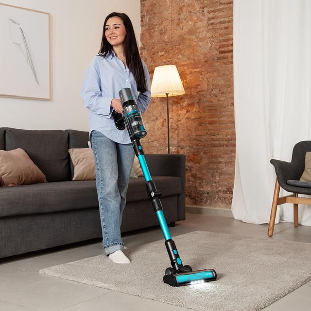 A01_EU01_107956 - Aspirador Escoba Cecotec Conga Rockstar 2500 Thunder Pet Flex, sin cables BLDC con 400 W de potencia total y 120 AW. 65 minutos de autonoma en modo ECO. Cepillo HairLess antienredos. Tubo flexible y cepillo para animales. (A01_EU01_107956)