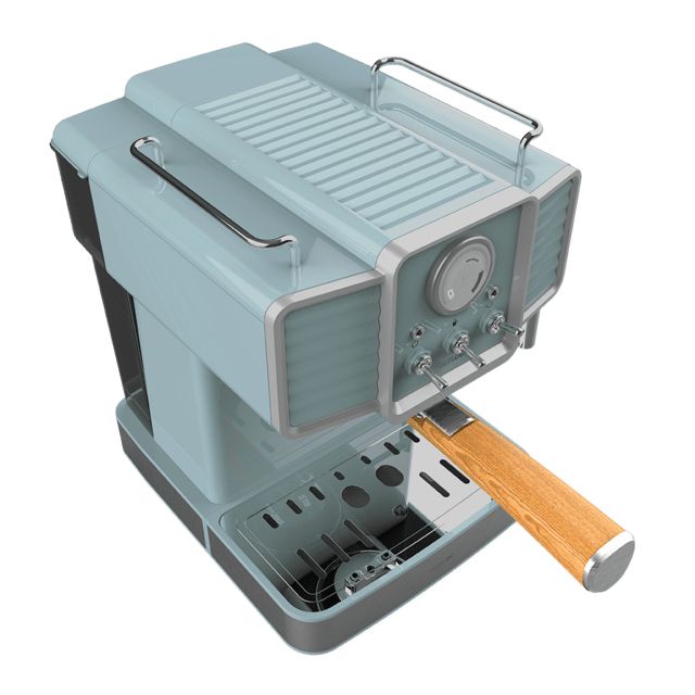 01628 - Cafetera Cecotec Power Espresso 20 Tradizionale Light Blue, para espressos y cappuccinos, rpido Sistema de Calentamiento por thermoblock, 20 Bares, manmetro PressurePro y vaporizador orientable. (01628)