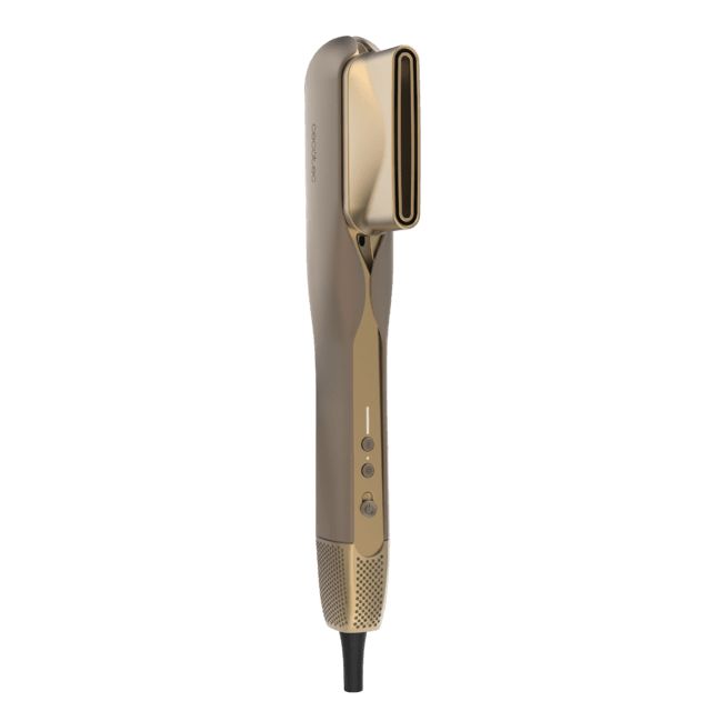 A01_EU01_111302 - Plancha de pelo Cecotec AirLisse 2in1 ForceDry Champagne, con flujo de aire potente 19,7 l/s, cabezales imantados, para todo tipo de cabellos, funcin plasma, motor brushless, 4 temperaturas y 2 velocidades de aire. (A01_EU01_111302)