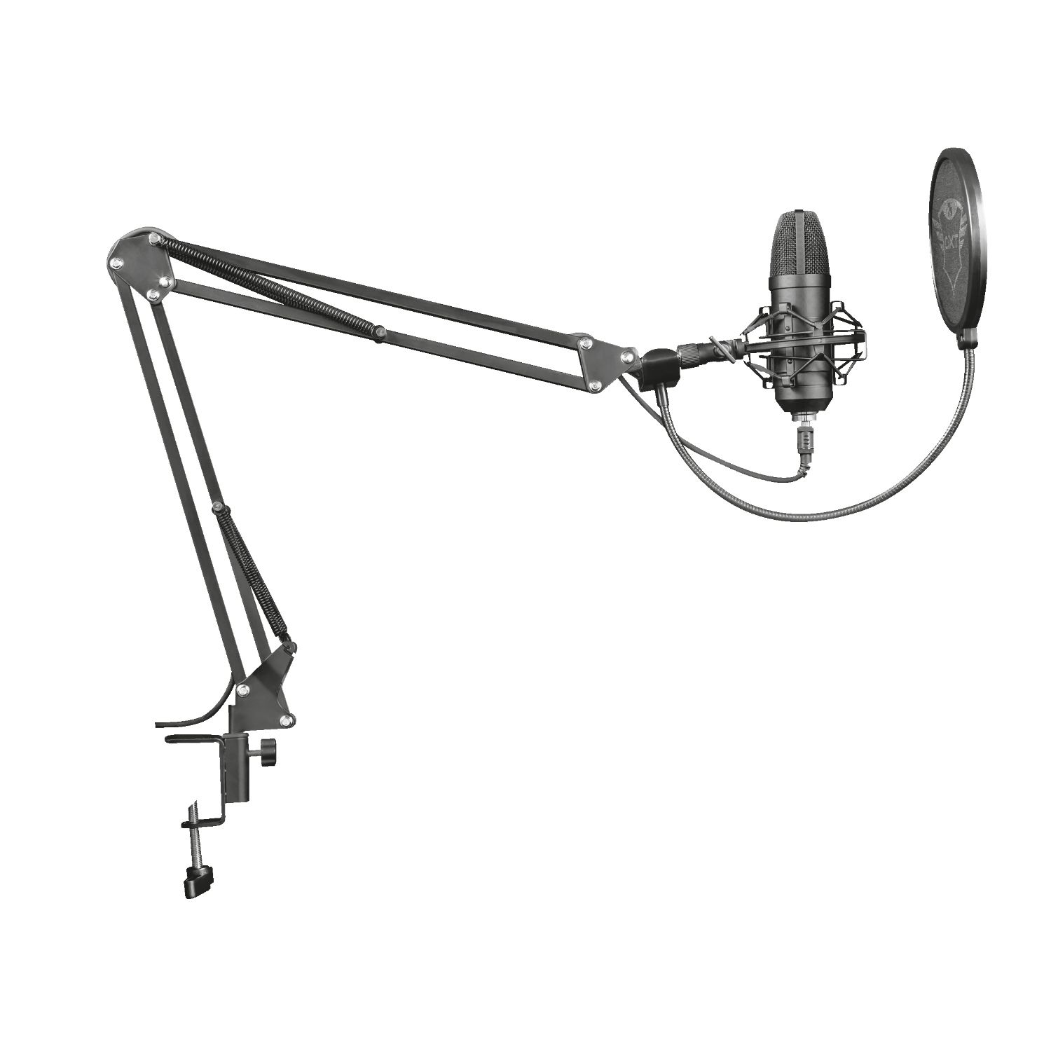 22400 - Micrfono TRUST GXT 252+ Emita Profesional de estudio, con brazo ajustable y patrn de grabacin cardioide de alta precisin; para msica en streaming, podcasts, locuciones y msica acstica. (22400)