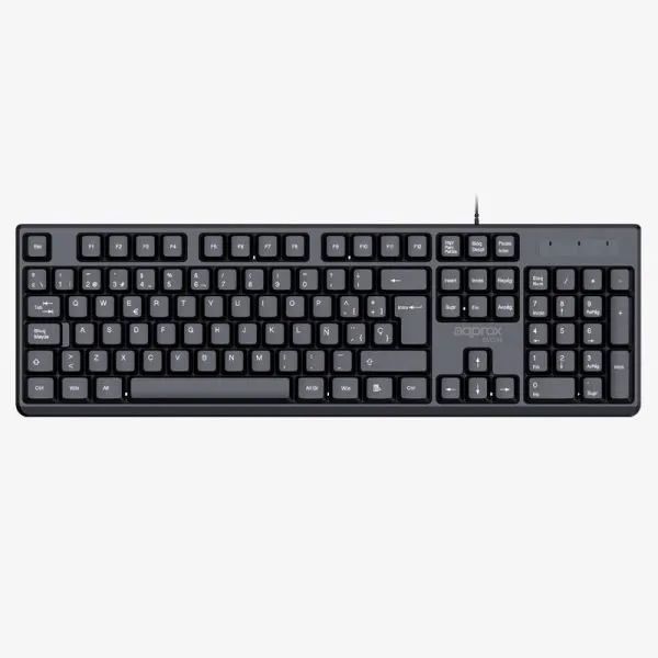 APPMX245 - Kit Teclado + Ratn APPROX 105 Teclas USB 2.0 1000dpi Cable 1.45m Negro (APPMX245)