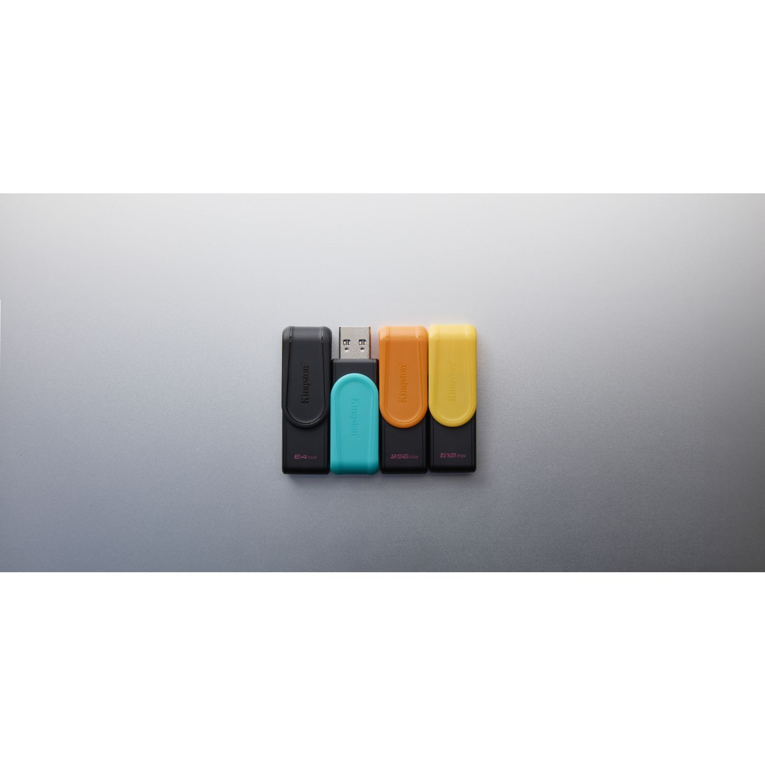 DTXS/512GB - Pendrive Kingston DataTraveler Exodia S 512Gb Usb3.2, Tapn giratorio, Negro/Amarillo. (DTXS/512GB)