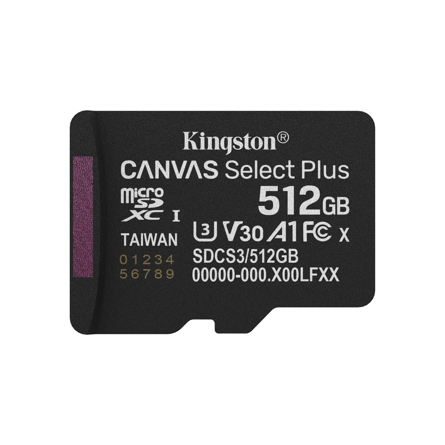 SDCS3/512GB - Kingston MicroSDXC 512Gb con Adaptador SD, Clase10, UHS-I V10 A1 150MB/s. (SDCS3/512GB)