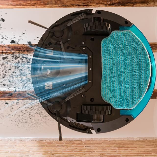 A01_EU01_114725 - Robot aspirador Cecotec Conga M10 con Navegacin giroscpica ordenada. 2000 Pa de presin de succin. 120 minutos de autonoma. Sensores anticadas y dos cepillos laterales. (A01_EU01_114725)