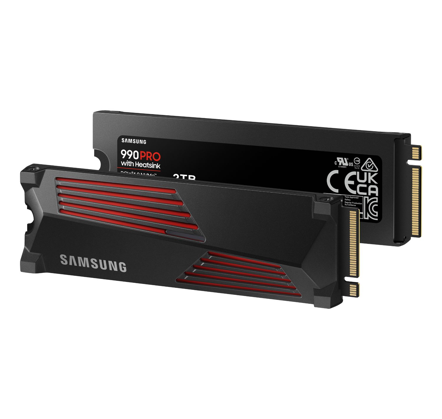 MZ-V9P2T0GW - Disco SSD Samsung 990 Pro 2Tb M.2 NVMe PCIe 4.0 V-NAND MLC Lectura 7450 Mb/s Escritura 6900 Mb/s Disipador Trmico PC/Consola de Videojuegos (MZ-V9P2T0GW)