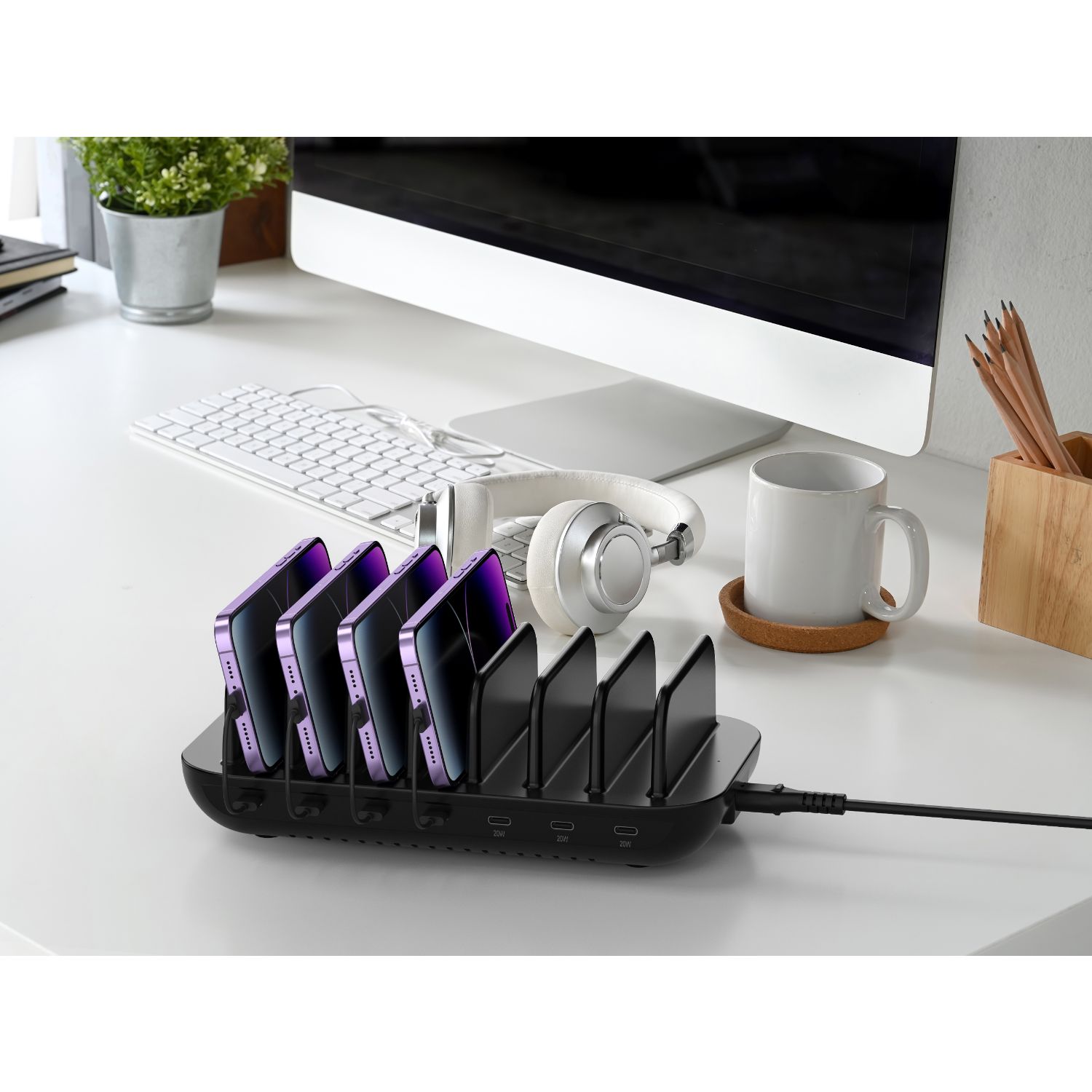 OZUL07B - Cargador CONCEPTRONIC 160W PD 3.0 7xUSB-C Negro (OZUL07B)