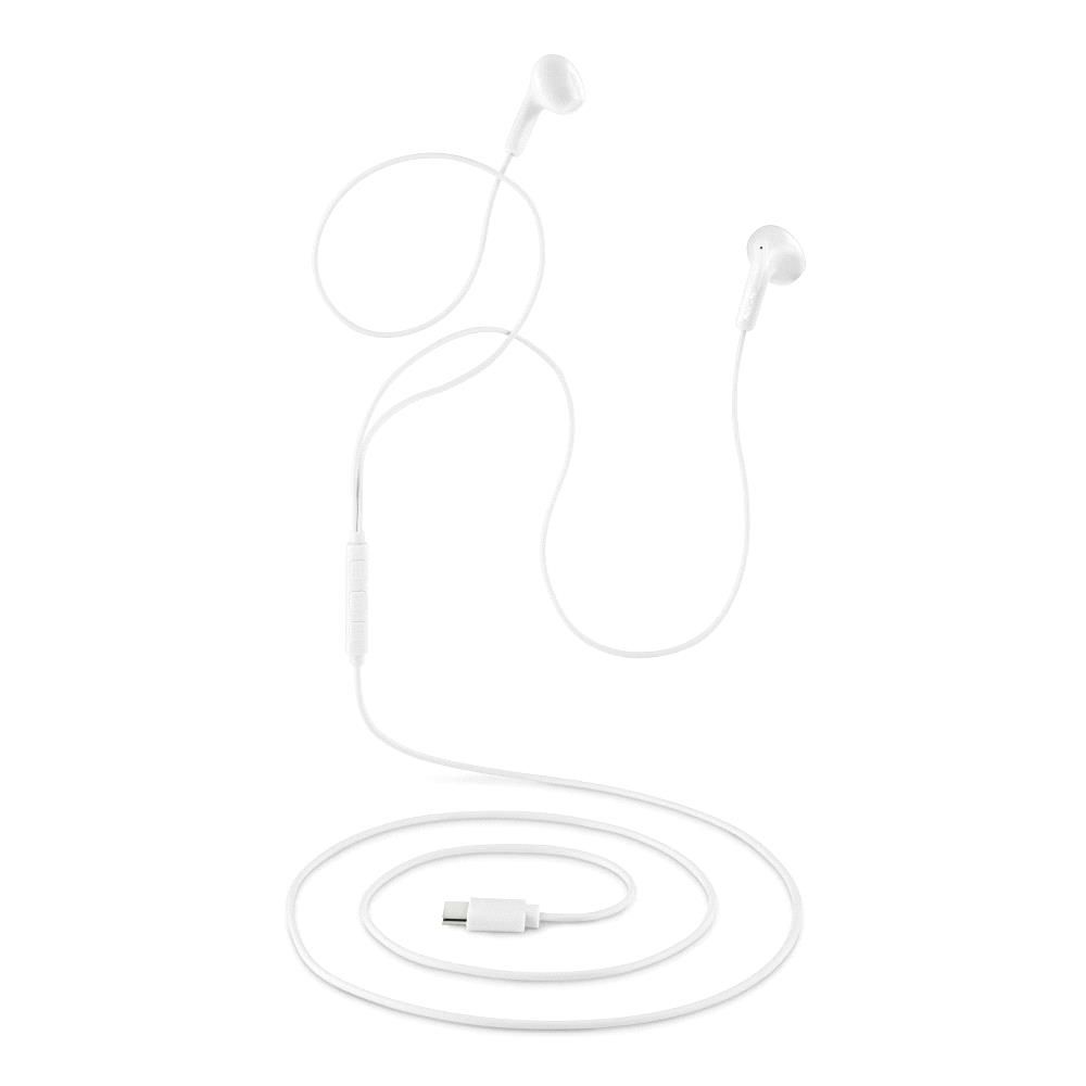 CROSSGLIDEWHITE - Auriculares NGS Intraurales Usb-C con micrfono y botn multifuncin. Blanco. (CROSSGLIDEWHITE)