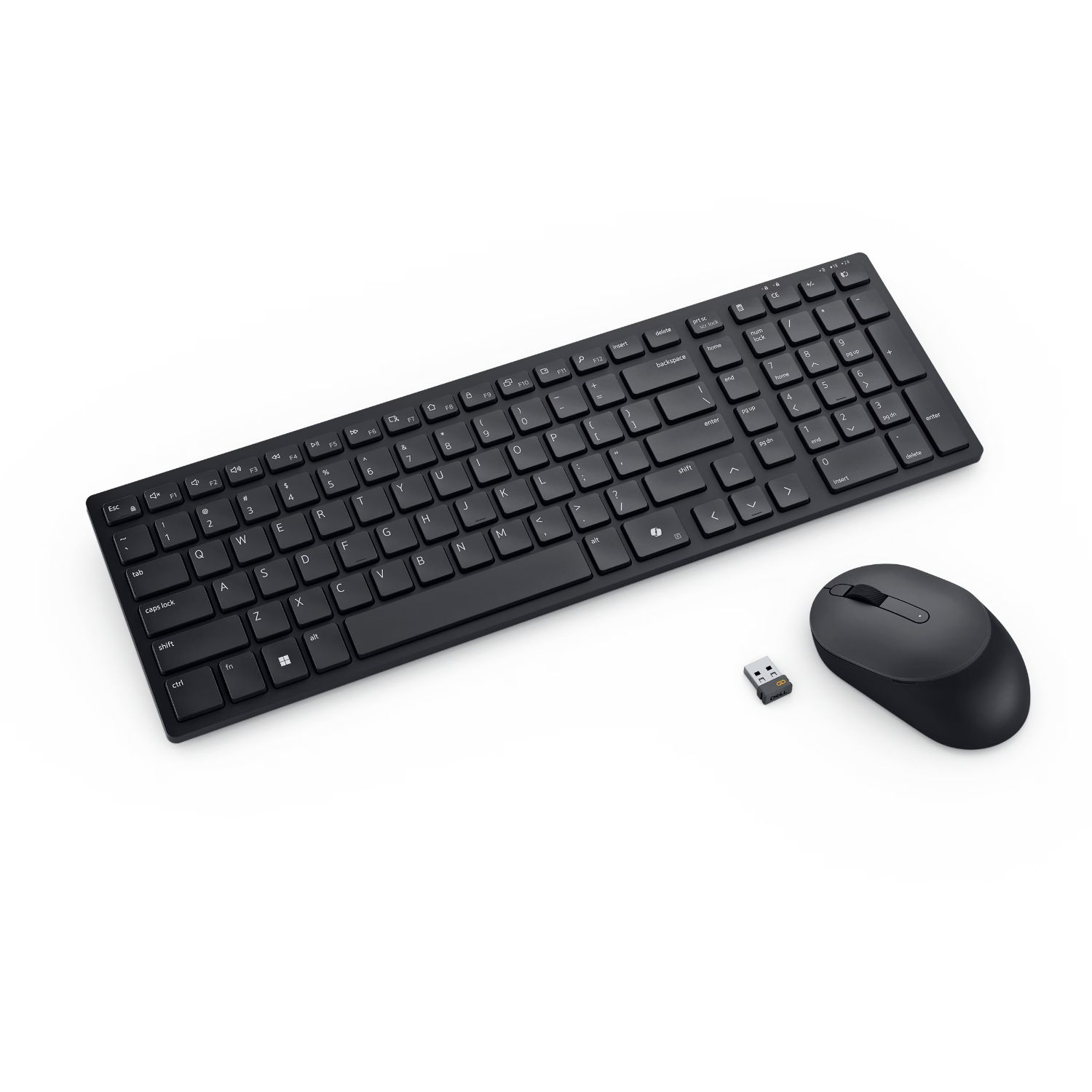 KM555-BLK-SPN - Kit Teclado + Rat�n Dell Pro Compact Silent QWERTY RF Wireless 2.4GHz/Bluetooth 5.1 �ptico 3 Botones Negro (KM555-BLK-SPN)
