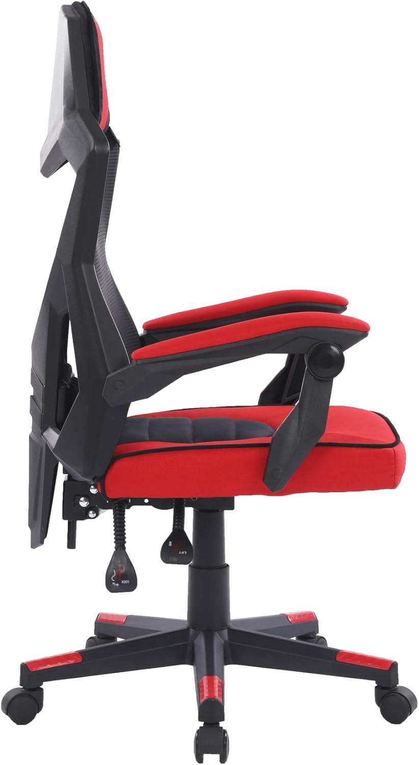 NS-EROS-REDBL - Silla Gaming Newskill Eros Ergon�mica con respaldo mallado, Roja (NS-EROS-REDBL)