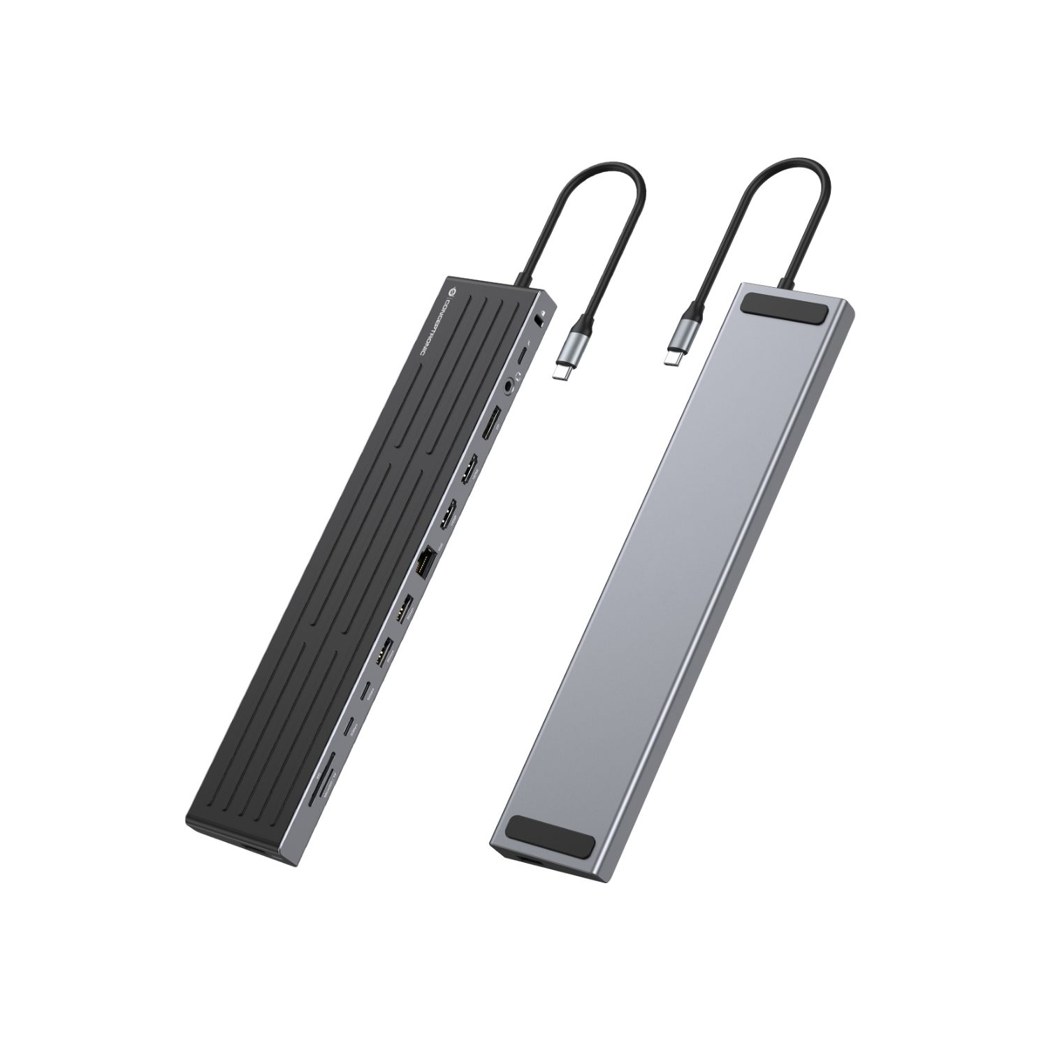 DONN32B - Docking Station CONCEPTRONIC USB-C 3.0 a 3xUSB-A/2xUSB-C PD 300W/2xHDMI 2.0/1xDP 1.2/RJ45 4K UHD Ethernet GbE Gris/Plata (DONN32B)