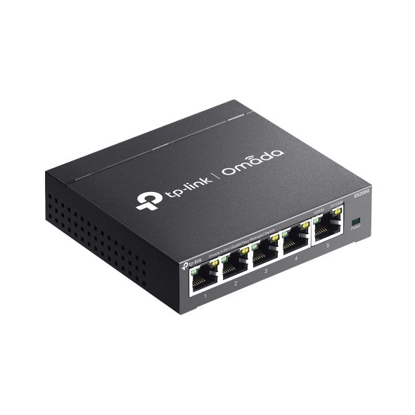 ES205G - Switch TP-Link Omada Easy Managed Gestionado 5xRJ45 4xPoE Ethernet GbE Negro ES205G)