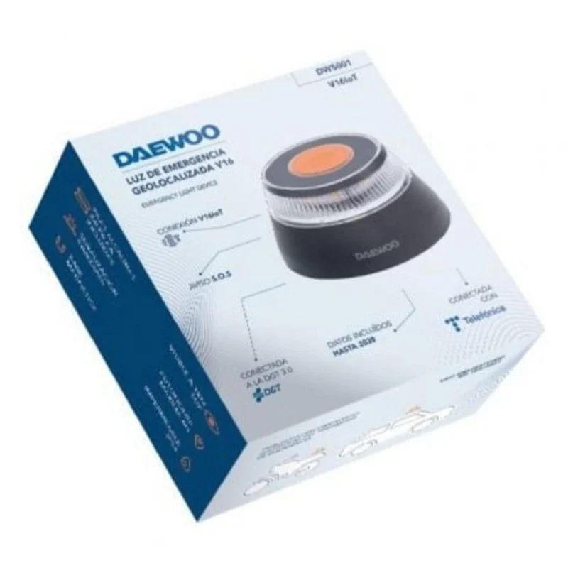 DW5001 - Baliza de Emergencia DAEWOO V16 Geolocalizable Base Imantada Homologada DGT (DW5001)