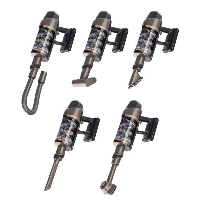 A01_EU01_115422 - Aspirador vertical Cecotec Conga Rockstar RX90 AI AquaPet Flex, succi�n de 350 AW y ultrapotencia de 850 W. 100 minutos de autonom�a. Inteligencia Artificial. Cepillo HairLess antienredos. Tubo flexible y kit de accesorios completo.(A01_EU01_115422)