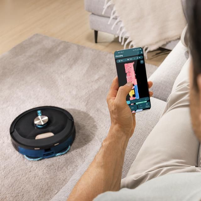 A01_EU01_115944 - Robot aspirador Cecotec Conga M100 Spin AI, con mopas giratorias elevables. Inteligencia Artificial y 20000 Pa de succin. Cepillo de silicona antienredos. Autonoma hasta 220?m2. Control App 3.0. (A01_EU01_115944)