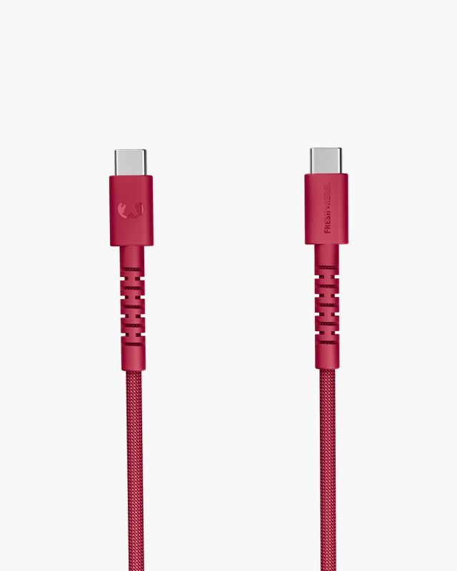 2CCC201BR - Cable Fresh N Rebel FlexWave USB-C a USB-C 100W 2m Rojo Silicona Ultraflexible Dise�o Trenzado Duradero (2CCC201BR)